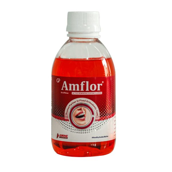 Amflor Mouthwash for Braces | Prevents Cavities & White Spot Lesions | Organic Amine Fluoride for Enamel Remineralization| Mint Flavour Orthodontic...