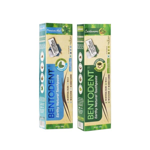 BENTODENT TOOTHPASTE 100 g Foam-free Mint and Cardamom Natural Oral Care Toothpaste 100 g