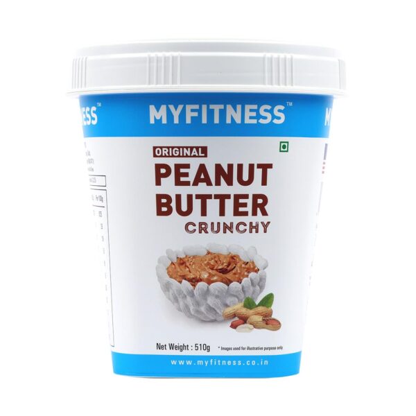 MYFITNESS Original Peanut Butter Crunchy 510g | 25g Protein to Boost Energy | Tasty & Healthy Nut Butter Spread | Vegan | Cholesterol Free, Gluten...