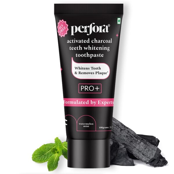 Perfora Activated Charcoal Whitening Toothpaste 100 gms | Enamel Safe Teeth Whitening Toothpaste for Men & Women | Removes Coffee, Tobacco & Wine...