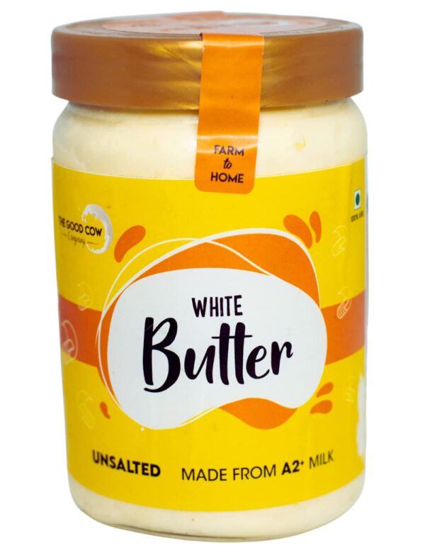 The Good Cow Co - Pure A2+ Artisan Unsalted White Butter - 100% Natural - Tasty & Delicious (250 Grams)